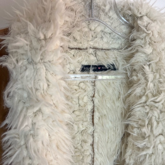 Brandy 🩷 Melville Suede fur lined coat women’s size small like new - Picture 2 of 3